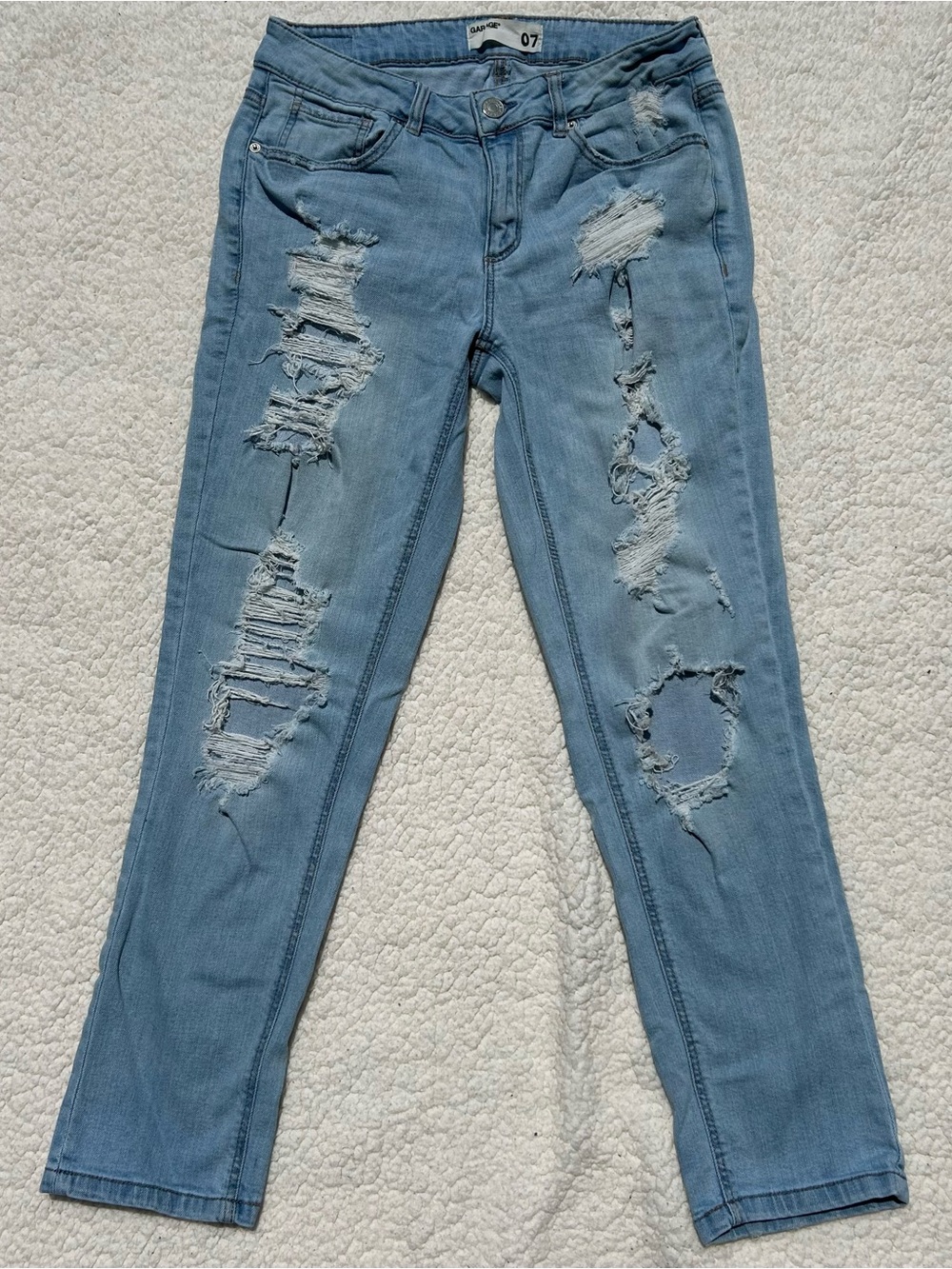 Garage Women’s Distressed Girlfriend Jeans